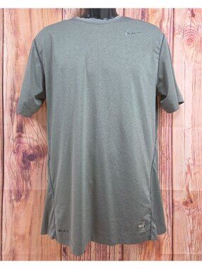 Nike Pro Combat Dri-Fit Gray Fitted Athletic T-shirt Large